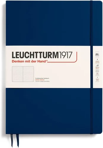 Miniatura 18 de LEUCHTTURM1917 - Cuaderno de tapa dura Master Slim A4+ - 123 páginas numeradas para escritura y diario (salvia, a rayas)