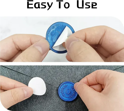 Miniatura 3 de 100 calcomanías adhesivas de sello de cera con letra A, hechas a mano, sin necesidad de sellar, rasgar y usar calcomanías de cera para invitaciones