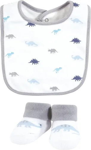 Miniatura 6 de Hudson Baby Conjunto de babero y calcetines unisex de algodón para bebé