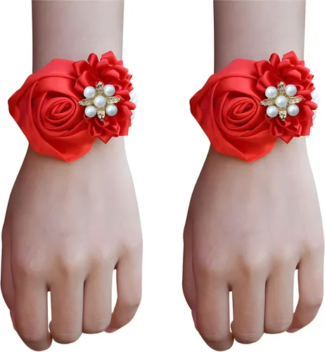 Miniatura 11 de Boutonniere de rosas de satén, 2 piezas para boda, novio, padrino, padrino, mejor hombre, padre, alfiler de solapa, agujero de botón, flor