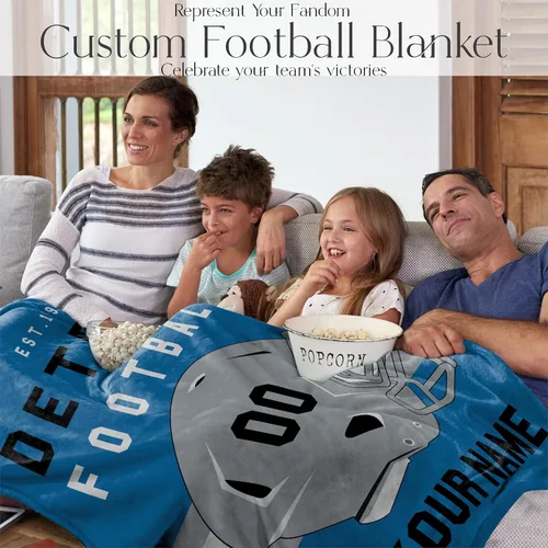 Miniatura 124 de Manta personalizada para fanáticos del fútbol americano – Se envía al día siguiente – Hecha en Estados Unidos – Manta de vellón personalizada