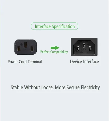 Miniatura 4 de Cable de alimentación de repuesto para amplificador – [Listado UL] Extensión de 6 pies compatible con amplificador de guitarra musical Peavey Vox