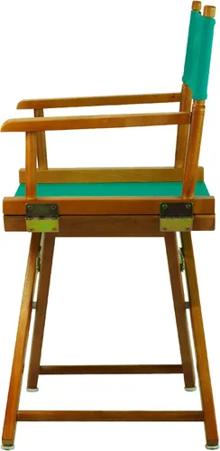 Miniatura 5 de Casual Home - Silla de director de 18.0 in, marco de roble miel con lona verde azulado