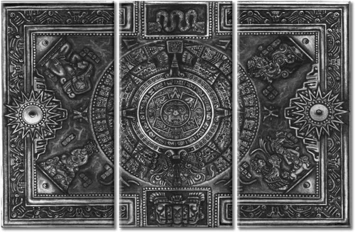Miniatura 54 de Arte de pared de 3 piezas, pintura en lienzo del Día de los Muertos, Bailarín azteca, impresión sobre lienzo, festival mexicano, obra de arte