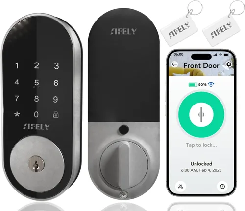 Miniatura 9 de Cerradura inteligente de entrada sin llave con teclado, control de aplicación y bloqueo automático para el hogar, Airbnb y alquiler, más de 150