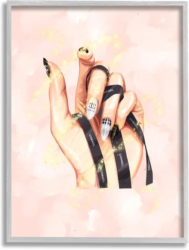 Miniatura 11 de Stupell Industries Esmalte de uñas glamuroso estilo de moda a mano, diseño de Ziwei Li
