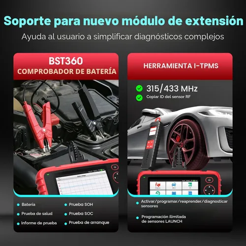 Miniatura 7 de Escáner LAUNCH OBD2 CRP123X, lector de códigos, para ABS, SRS, herramienta de escaneo de transmisión del motor, Android 7.0, pantalla táctil de 5.0