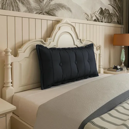 Miniatura 24 de Johnear Almohada Grande para Cabecero de Algodón y Lino, Cojín para Cama Diurna, Respaldo, Almohada Cilíndrica de Soporte y Posicionamiento