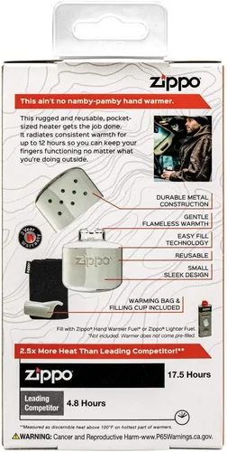 Miniatura 4 de Zippo Calentador de manos rellenable de 12 horas High Polish Chrome