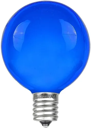 Miniatura 9 de Novelty Lights Paquete de 25 bombillas G40 multicolor para exteriores, bombillas incandescentes de vidrio con 3000 horas de vida útil, bombillas
