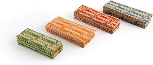Miniatura 8 de L LIKED Rollos de Envoltorios para Monedas, 100 Unidades, Denominaciones Variadas para Monedas de Un Centavo, Cinco Centavos, Diez Centavos
