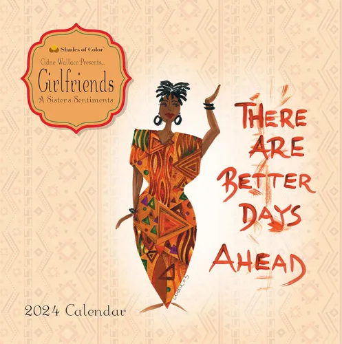 Miniatura 7 de Shades of Color Girlfriends, A Sister's Sentiments - Calendario afroamericano 2018 de Cidne Wallace de 12 x 12 pulgadas, (18GF)