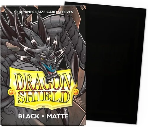Miniatura 2 de Dragon Shield Fundas Mate de Tamaño Japonés para Tarjetas 60 Unidades - Fundas TCG Premium Lisas y Resistentes - Compatibles con Yu-Gi-Oh, NEGRO