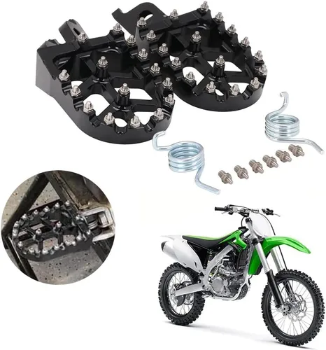 Miniatura 9 de AnXin Estriberas Reposapiés Pedales de Pie Apoyos CNC MX para KLX300 KLX300R KLX300SM 97-07 20-24 KLX250 06-20 KLX250S 09-14 KLX250R 94-96 KLX650