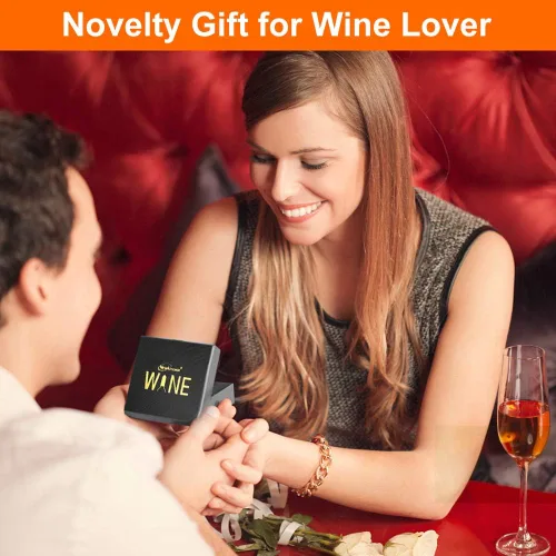 Miniatura 6 de NEWKITCHEN Juego de 8 tapones de silicona para vino, divertidos recuerdos de fiesta, tapones para botellas de champán y vino, mantienen el vino