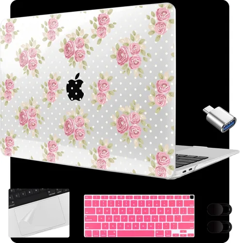 Miniatura 31 de MEEgoodo para MacBook Air de 13.3 pulgadas, funda 2021 2020 2019 2018 A2337 M1 A2179 A1932, carcasa transparente para MacBook Air M1, carcasa dura