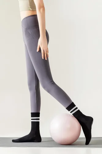 Miniatura 7 de Calcetines de pilates antideslizantes para mujer, calcetines de yoga Barre Gym Athletic para mujer
