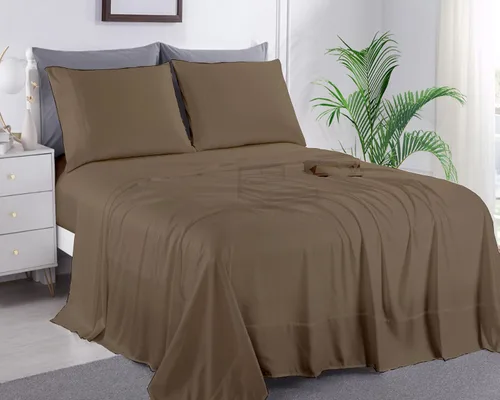 Miniatura 23 de Sábanas extra largas de tamaño individual XL para dormitorio, sábanas de microfibra súper suave, ropa de cama de lujo de hotel, sábanas de Blanco