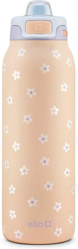 Miniatura 26 de Ello Pop & Fill Insulated Stainless Steel Water Bottle with Quick Fill Lid, Leakproof Locking, Sip or Chug Spout, BPA-Free, Double Wall Vacuum Negro