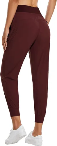 Miniatura 2 de BALEAF Pantalones deportivos ligeros de senderismo para mujer con bolsillos con cremallera cintura alta secado rápido para viajes campamento UPF50
