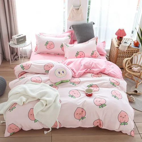 Miniatura 14 de Feelyou juego de funda de edredón y fundas de almohada de microfibra de poliéster suave para niños y niñas, diseño de mariposas, piñas, ciervos