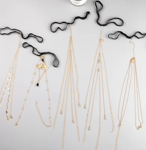 Miniatura 4 de Cadenas de muslo para mujer, 8 cadenas de piernas para mujer, cadena de pierna de serpiente, cadena de cuerpo en capas, juego de joyería de playa