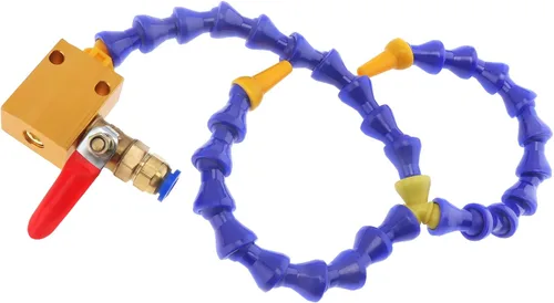 Miniatura 6 de CLAHJQX - Sistema de pulverización de lubricación de refrigerante de niebla, boquilla redonda bifurcada de doble cabeza, sistema de pulverización