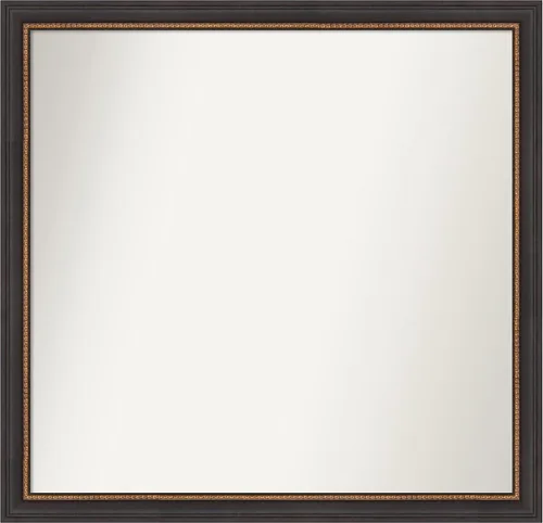 Miniatura 275 de Amanti Art Espejo de baño negro para sobre el fregadero, 23 x 23 pulgadas, espejo cuadrado negro Ashton, marco de madera tradicional mediano, se