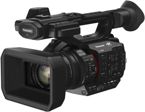 Panasonic Videocámara, calidad profesional 4K 60p, sensor de 1.0 pulgadas, lente gran angular de 24.5mm y zoom óptico de 20x, ideal para noticias,
