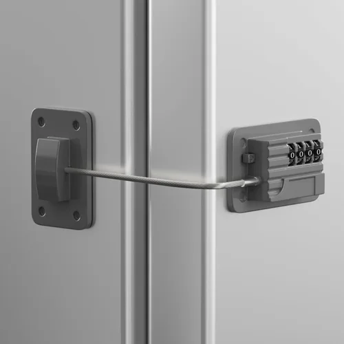 Miniatura 9 de RORMGO Paquete de 2 cerraduras para refrigerador, cerradura para refrigerador con protección de alambre de silicona, cerraduras para nevera