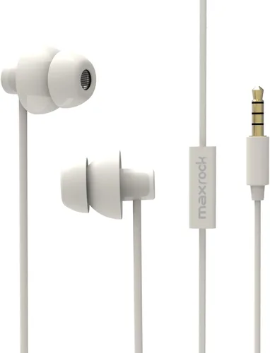 Miniatura 12 de MAXROCK (TM) Auriculares de silicona suave total con micrófono para dormir, opción de viaje para teléfonos celulares, tabletas y conector de 0.138