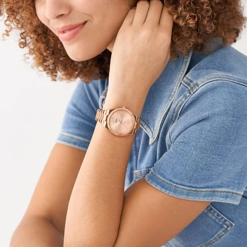 Miniatura 4 de Fossil Scarlette - Reloj de cuarzo de acero inoxidable para mujer