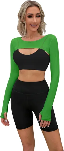 Miniatura 12 de Chal refrescante con mangas para protección solar, camisetas para mujer para golf, equitación, conducción Caqui