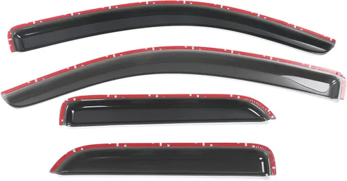 Miniatura 5 de IKON MOTORSPORTS Viseras para ventanas, compatibles con Chevrolet Silverado y GMC Sierra de cabina extendida 2014-2019, protectores de ventana
