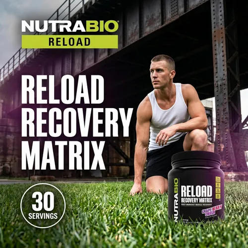 Miniatura 7 de NutraBio Reload - Potente fórmula de recuperación muscular - Suplemento después del entrenamiento - Creatina 3G - 8G BCAAs - Glutamina 5G - 30