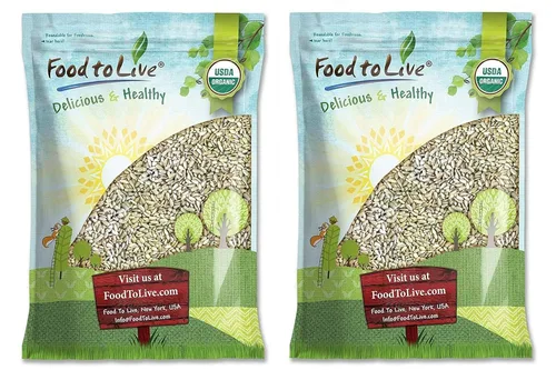 Food to Live Semillas de girasol germinadas orgánicas, 12 libras sin OMG, Kosher, sin cáscara, sin sal, granos crudos, superalimento vegano, comida
