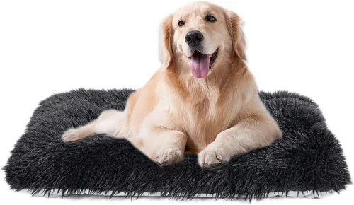 Miniatura 28 de Cama lavable a máquina, almohadilla de felpa de lujo para perros y gatos, tapete inferior antideslizante para perrera, camas peludas para razas