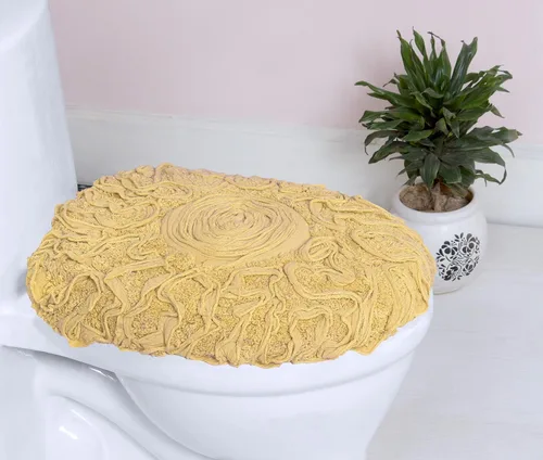 Miniatura 31 de Home Weavers Bell Flower Collection - Tapetes de baño copetudos 100 % algodón, extrasuaves y absorbentes, antideslizantes, lavables a máquina, lino