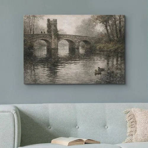 Miniatura 142 de wall26 Prado con álamos por Claude Monet - Arte moderno impresionista, arte en lienzo para el hogar, 12 x 18 pulgadas
