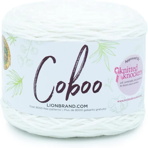 Miniatura 30 de Lion Brand Yarn Coboo, hilo suave para tejer, hacer ganchillo y manualidades, Vanilla Blossom, paquete de 3 Flor de vainilla