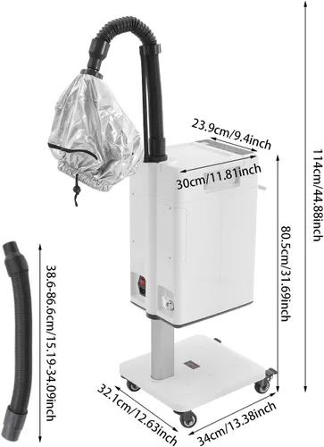 Miniatura 2 de Vaporizador de pelo vertical Nano Salon - Blanco - Vaporizador para el cabello - Reparación del cabello, acondicionamiento profundo - 500W