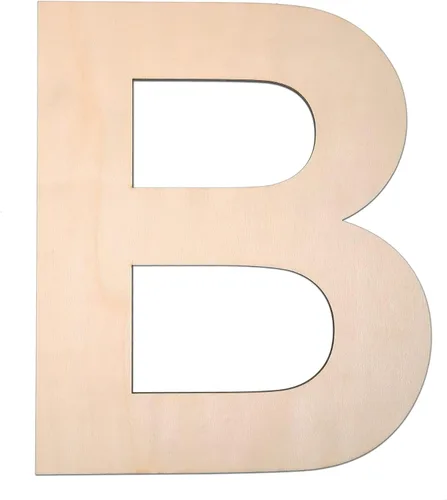 Miniatura 11 de Símbolo de madera de 12 pulgadas &, letra grande de madera sin terminar de 1/4 de pulgada de grosor para manualidades de bricolaje, decoración