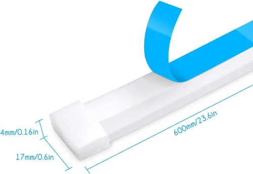 Miniatura 2 de Tira de luz LED flexible, 2 unids 23.6 in ultra delgado coche tubo suave tira LED DRL luz corriente diurna lámpara de giro
