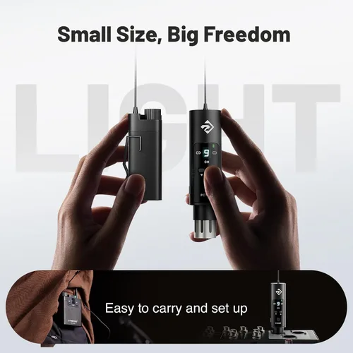 Miniatura 8 de Phenyx Pro Sistema de Monitor Inalámbrico UHF In-Ear, Sistema IEM Profesional con Monitoreo Estéreo, 16 Frecuencias, Rango de 200 pies, Transmisor