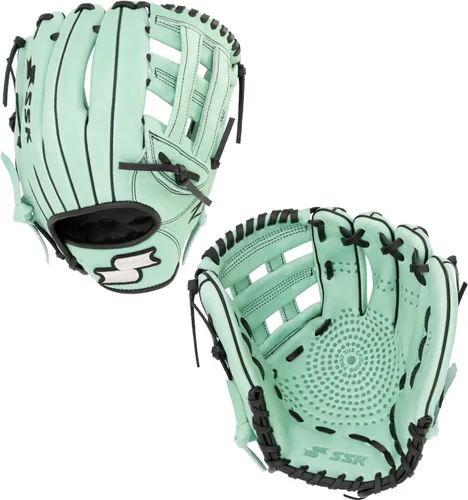 Miniatura 51 de SSK Z5 Craftsman Guante de béisbol para infield – 11.25” - 11.5” - 11.75” - 12” – Lanzamiento con mano derecha y izquierda Rojo/Verde Kelly/Blanco