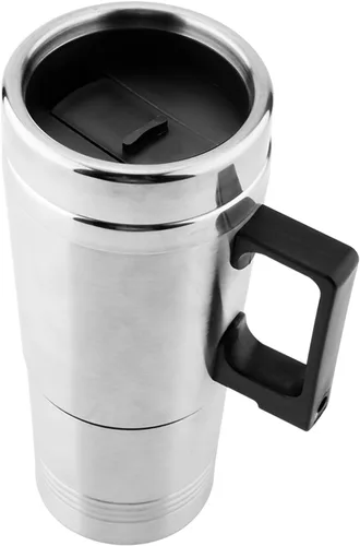 Miniatura 7 de Hervidor eléctrico para automóvil, 12 V, 60 W, 11.8 fl oz, 5.1 fl oz, acero inoxidable, hervidor eléctrico para automóvil, café, té, taza