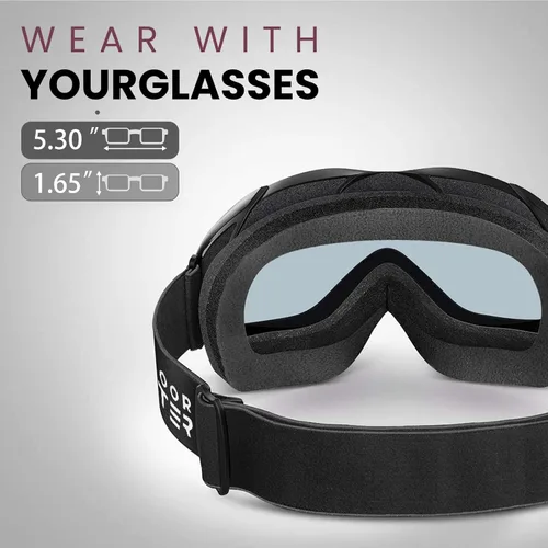 Miniatura 93 de OutdoorMaster OTG Gafas de esquí – Gafas sobre lentes para esquí y snowboard para hombres, mujeres y jóvenes – 100% de protección UV A1-vlt 46%