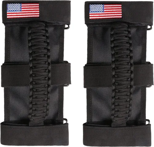 2 asas de agarre para barra antivuelco, mango de agarre de paracaídas para Jeep Wrangler YJ TJ JK JL y Gladiator JT 1955-2024 UTV ATV, apto para
