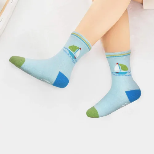 Miniatura 8 de Calcetines antideslizantes para niños pequeños con agarre 12 pares de calcetines antideslizantes para niños y niñas para niños de 1 a 7 años
