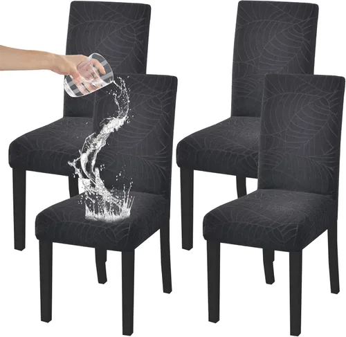 Miniatura 48 de HZDHCLH Juego de 6 fundas grises para sillas Parsons de elastano para comedor, fundas elásticas de elastano para sillas Parsons, fundas de asiento